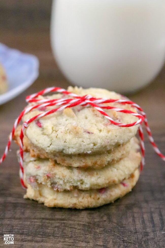keto raspberry almond shortbread cookies