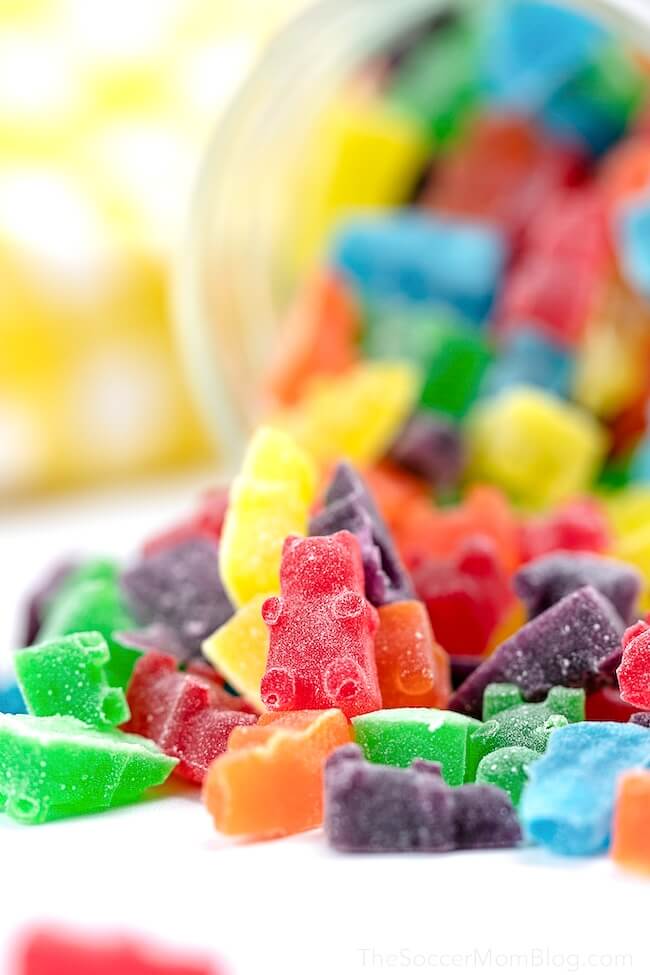 These delicious Homemade Gummy Bears are the perfect DIY candy treat! Only 3 ingredients!