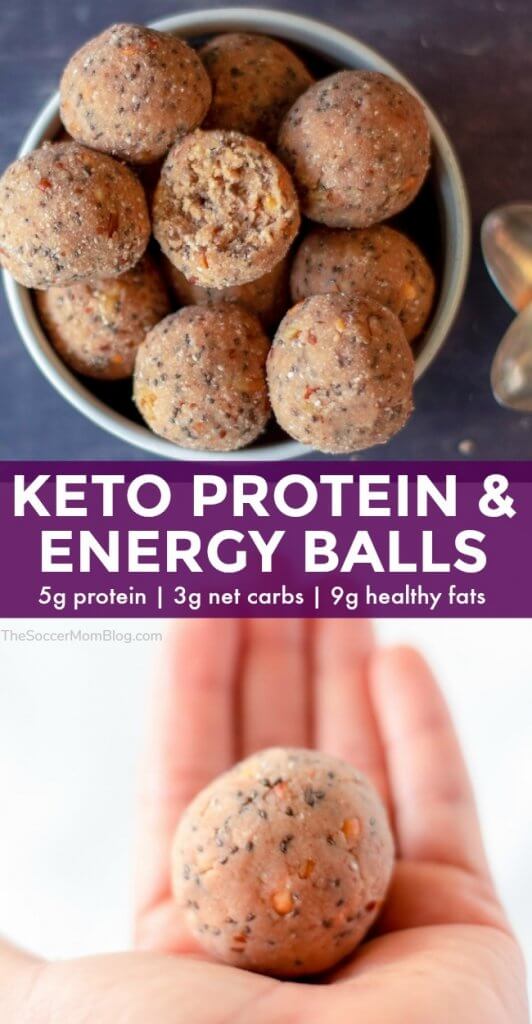 These keto low carb protein balls are packed with healthy fats, protein, and fiber for sustainable energy! Plus they taste amazing & are super easy to make!