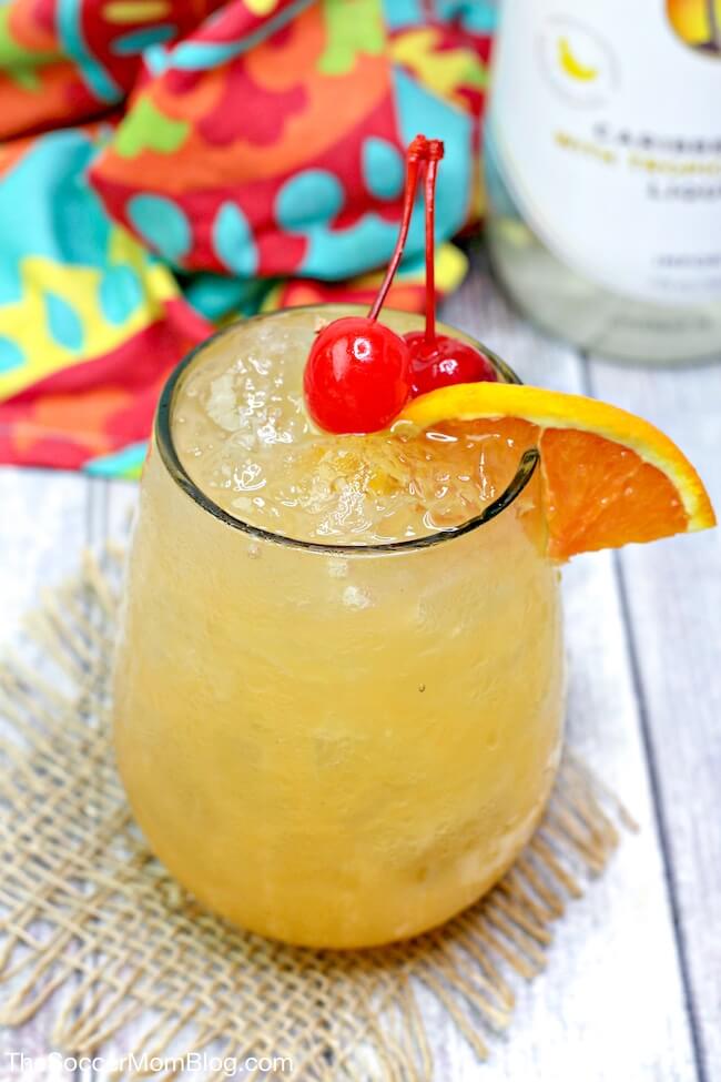 You'll have a hard time believing you're not at the beach when you drink this awesome Banana Rum Punch!