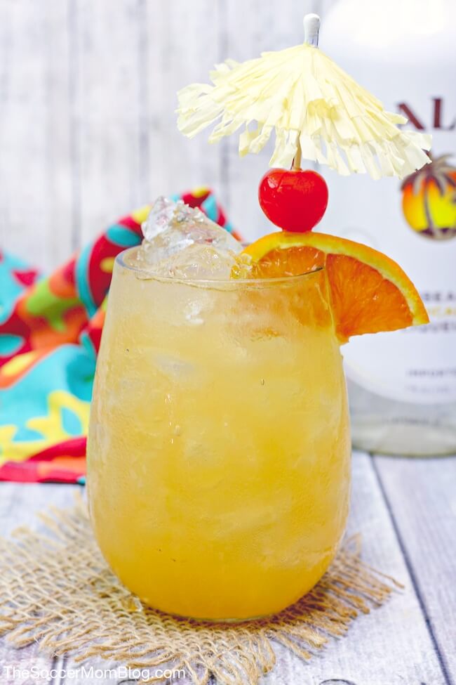 You'll have a hard time believing you're not at the beach when you drink this awesome Banana Rum Punch!