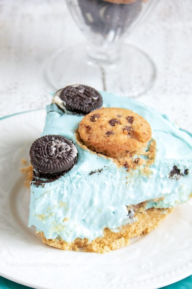 blue cookie monster cheesecake