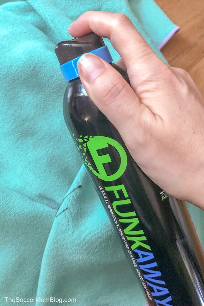 FunkAway spray to get smell out of gym clothes