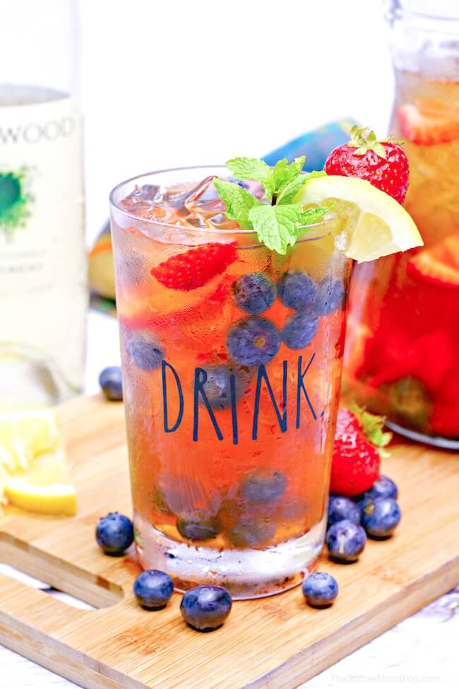 This sweet and fruity Sweet Tea Sangria puts a southern twist on a classic drink!