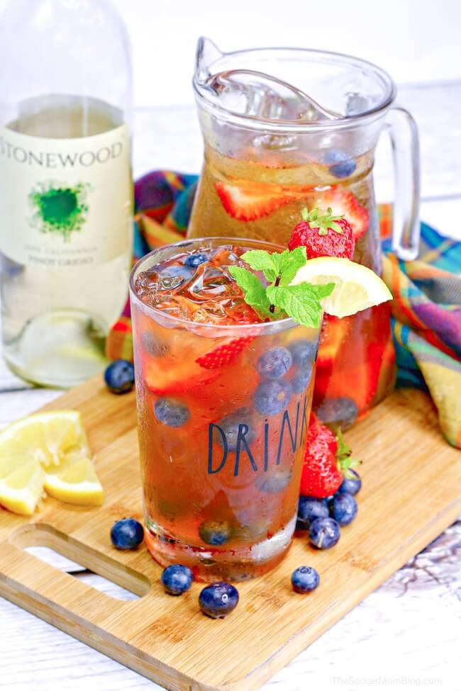 This sweet and fruity Sweet Tea Sangria puts a southern twist on a classic drink! 
