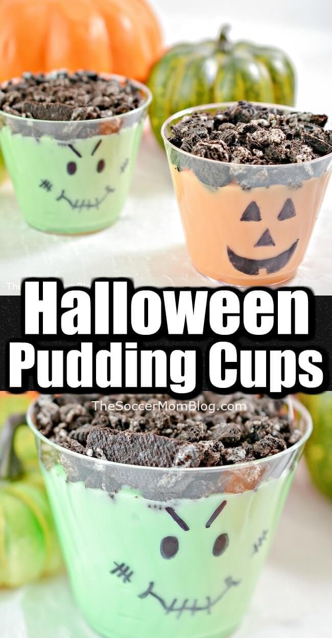 Easy Halloween Pudding Cups - The Soccer Mom Blog