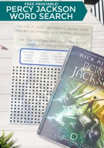 Percy Jackson Word Search {Free Printable} - The Soccer Mom Blog