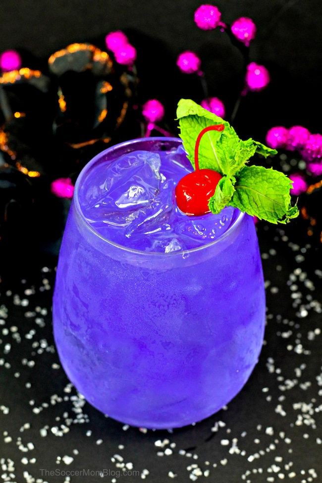 shimmery purple drink inspired by Disney Maleficent