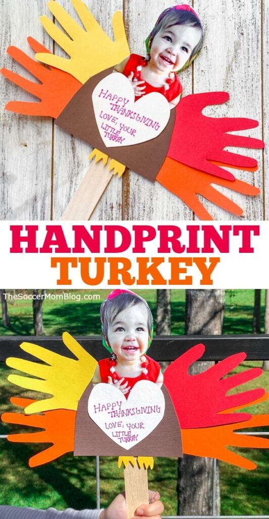 This turkey handprint craft is an adorable kid-made Thanksgiving keepsake! Kids will love to make this quirky and cute construction paper turkey and you'll love that it is a virtually mess-free craft! 