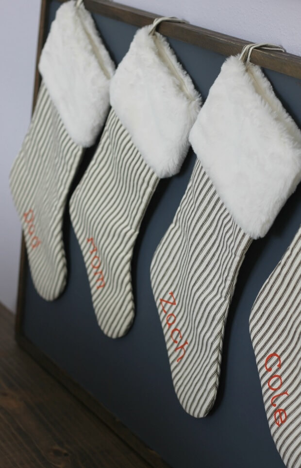 striped Christmas socks