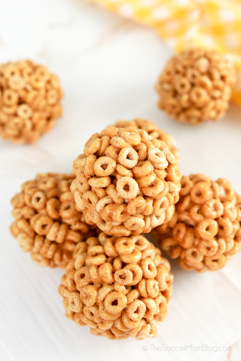cereal treats made with Honey Nut Cheerios