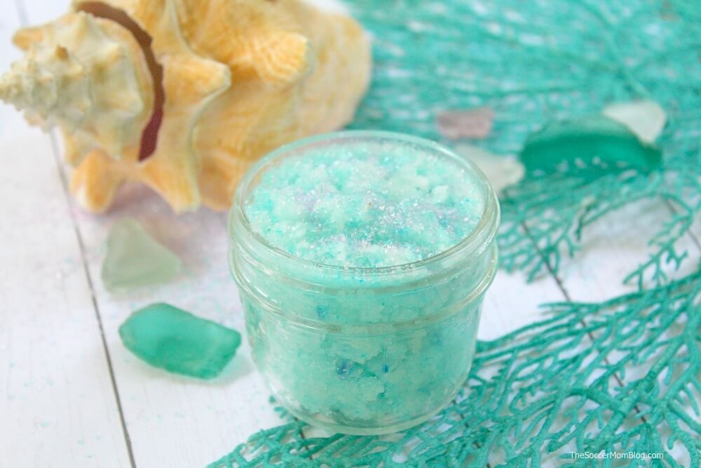 shimmery all natural mermaid sugar scrub recipe