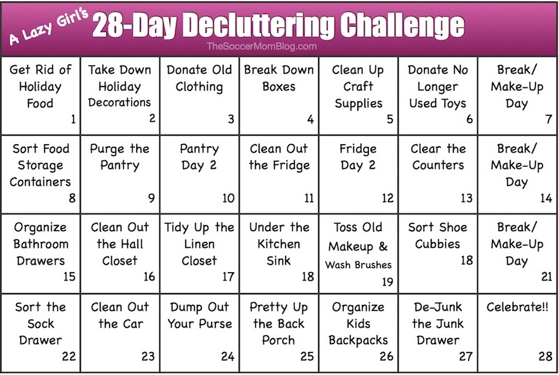 Want to declutter your home after the holidays, but don't know where to start or don't have a lot of time? Then you've come to the right place! Our simple, do-able decluttering tips and handy calendar will have your whole home clutter free in 4 weeks!
