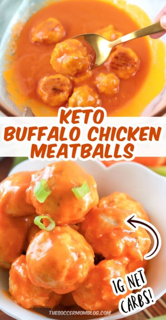 photos showing how to make low carb buffalo chicken meatballs