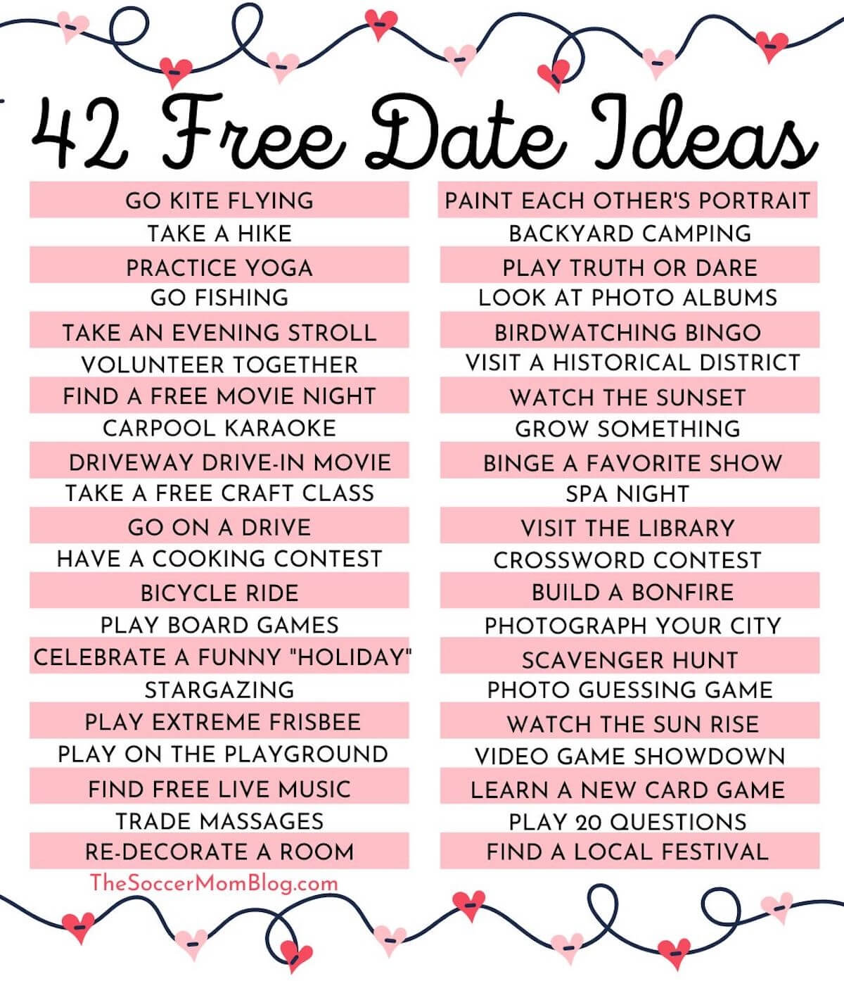 56 Free or Cheap Date Ideas (A Whole Year of Unique Ideas!)