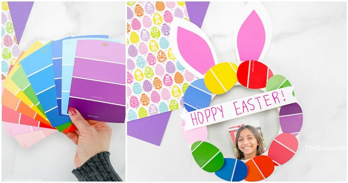 Paper Plate Easter Bunny Wreath