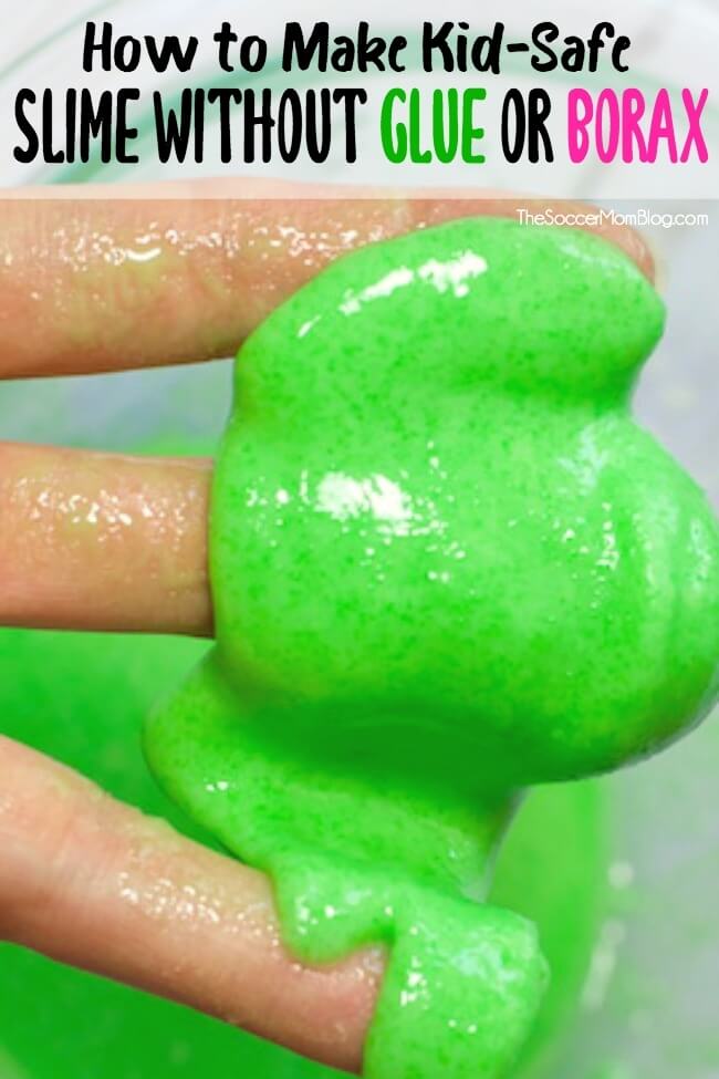 How to make slime without glue or borax — non toxic and safe for kids of all ages! Learn to master making some of our favorite edible slimes!