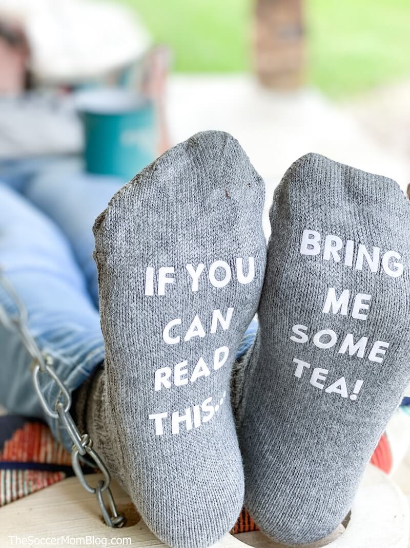 "If You Can Read This...Bring Me Some Tea" socks