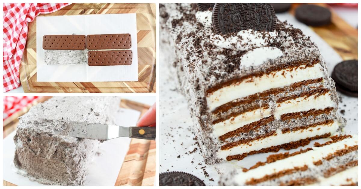 {3 Ingredient} Ice Cream Sandwich Cake Recipe