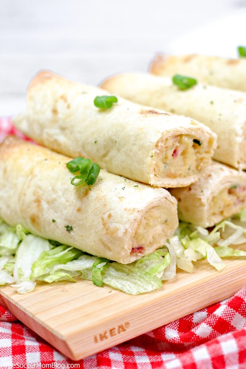 chicken taquitos with cheese and bacon