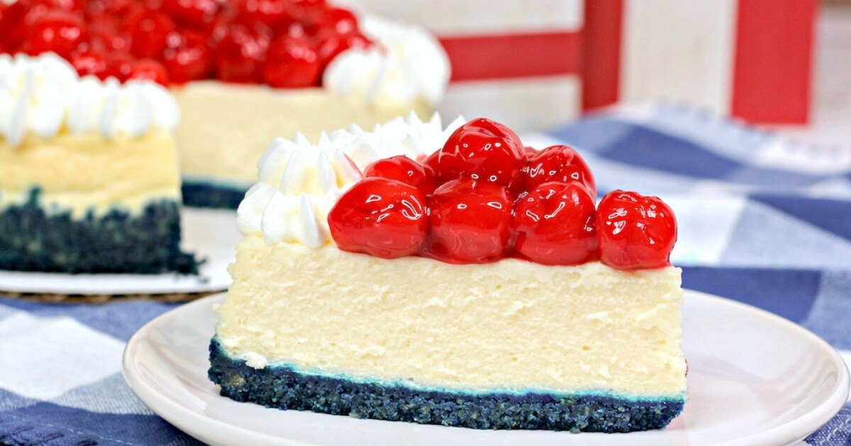 Instant Pot Red White and Blue Cheesecake