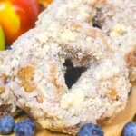 baked blueberry donuts with streusel topping