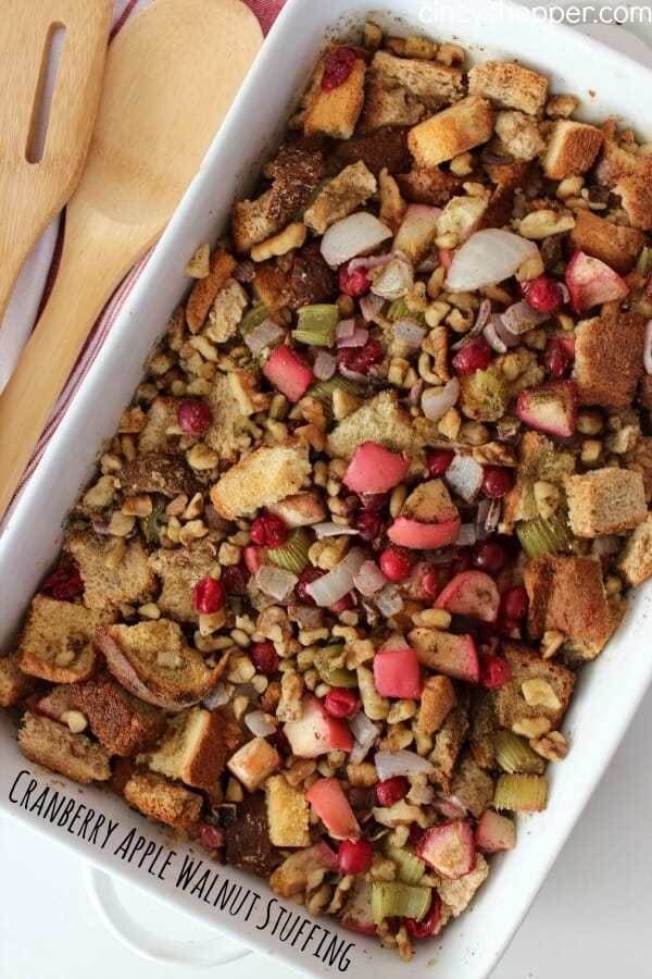 homemade stuffing with cranberries