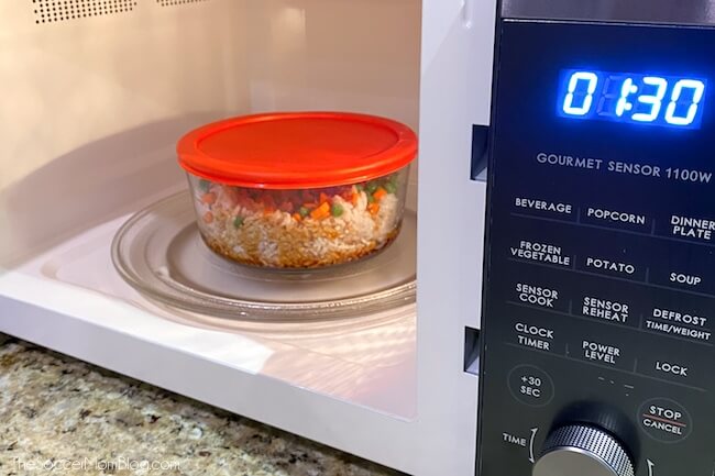 Easy Microwave Fried Rice Recipe - The Soccer Mom Blog
