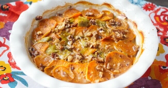 scalloped sweet potatoes with pecans