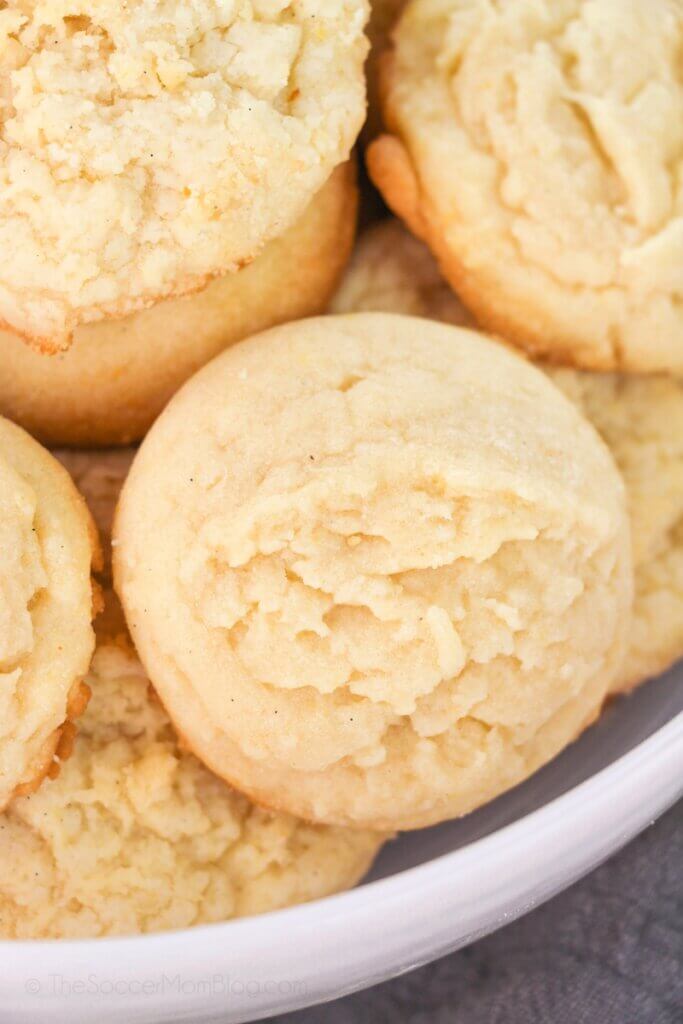 bowl of fluffy Amish sugar cookies