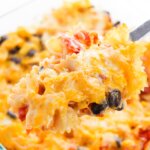 A big spoonful of Baked Enchilada Pasta