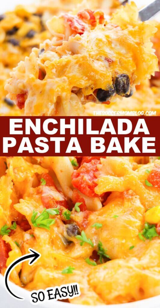 Baked Enchilada Pasta Pinterest Image