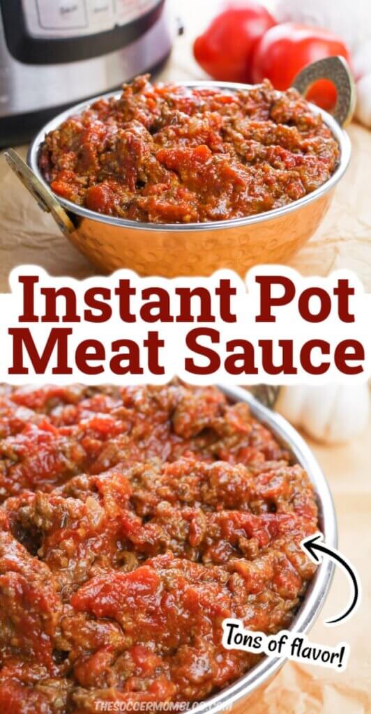Instant Pot Meat Sauce Pinterest Image
