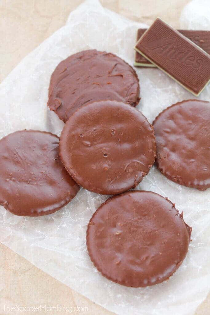chocolate covered Ritz crackers that taste like Thin Mint cookies