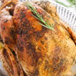 oven roasted turkey on serving platter