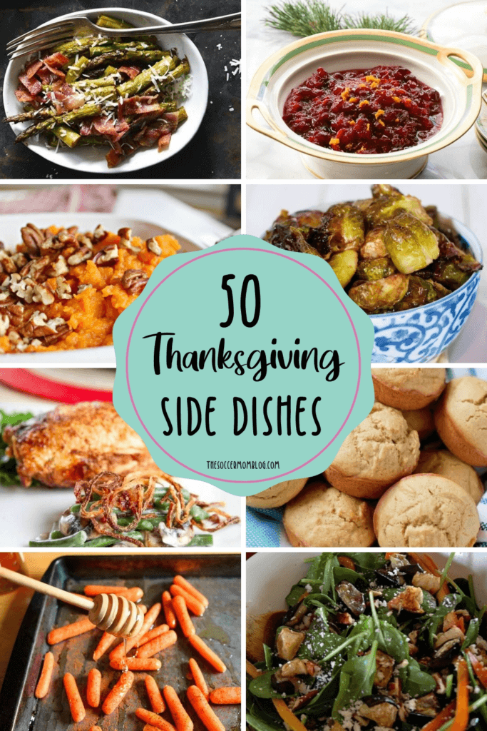 collage of Thanksgiving side dish recipes