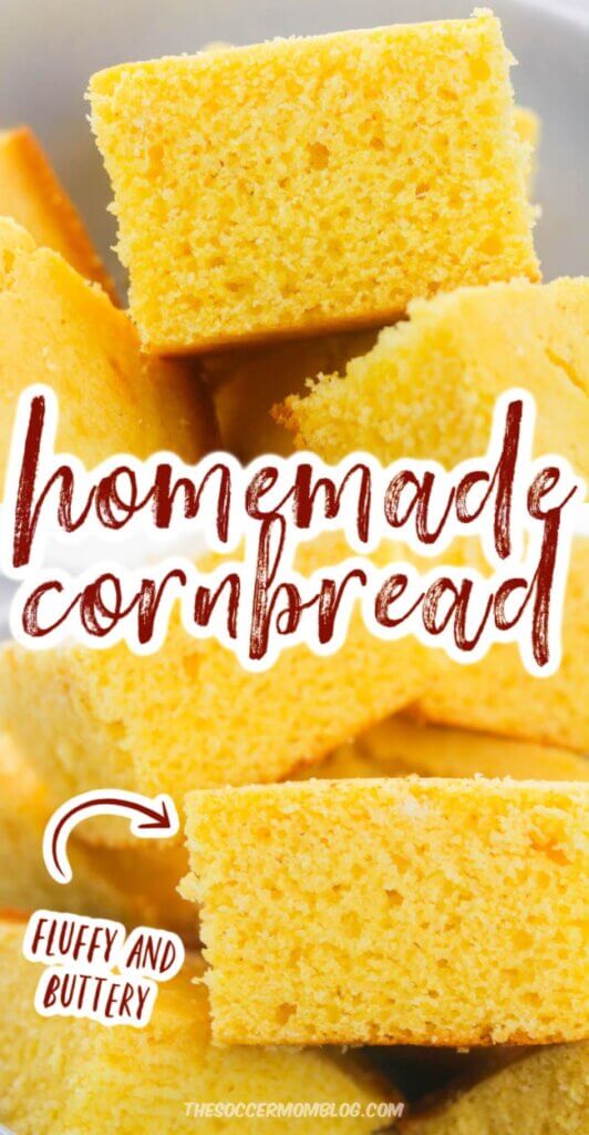 homemade cornbread squares