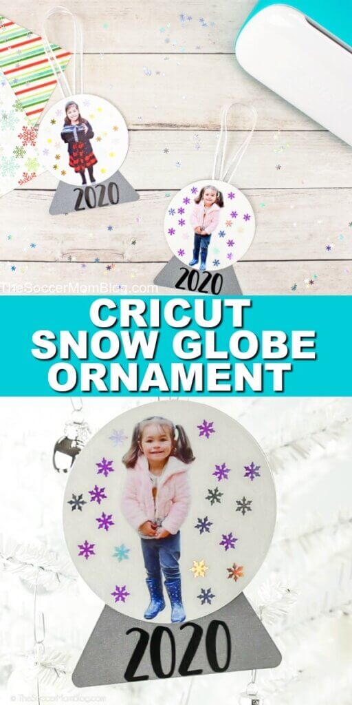 paper snow globe ornament with child's photo