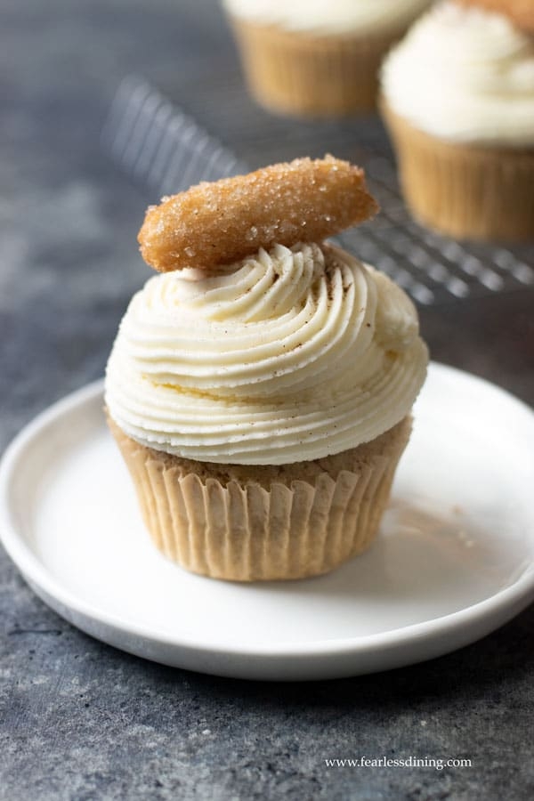 cupcakes topped with mini churros