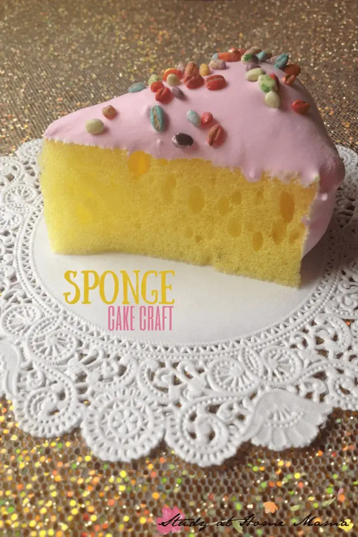 sponge decorated to look like a cake