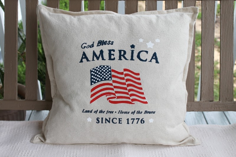God Bless America pillow cover