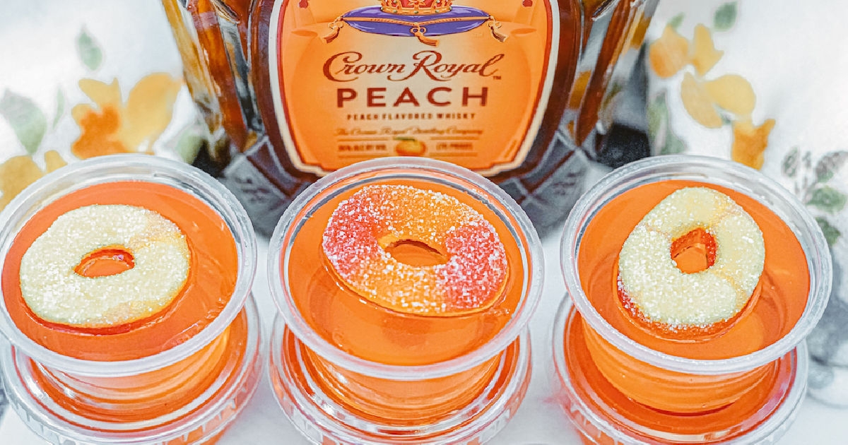 Crown Peach Jello Shots - Only 4 Ingredients!
