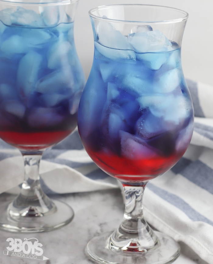 red and blue drink for kids 4th of July