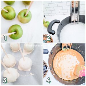 Candy Corn Apples step by step