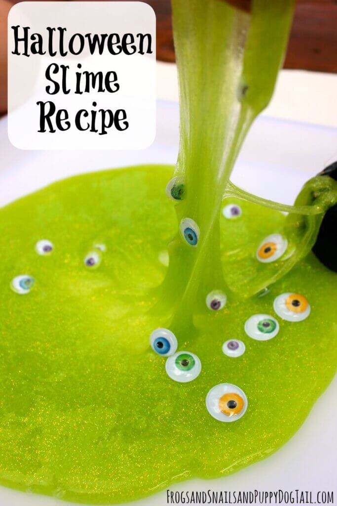 green slime with google eyes