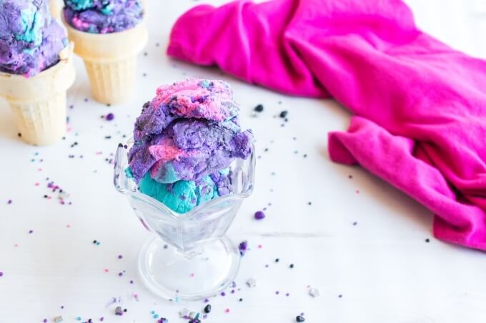 colorful galaxy themed ice cream recipe