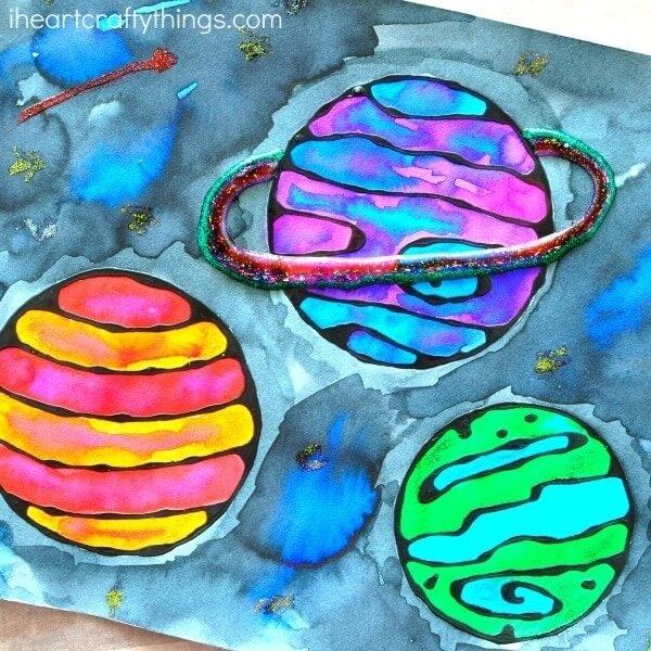 paint and glue planets art