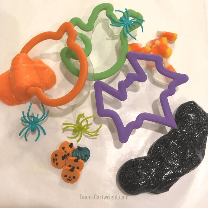 Halloween slime and cookie cutters