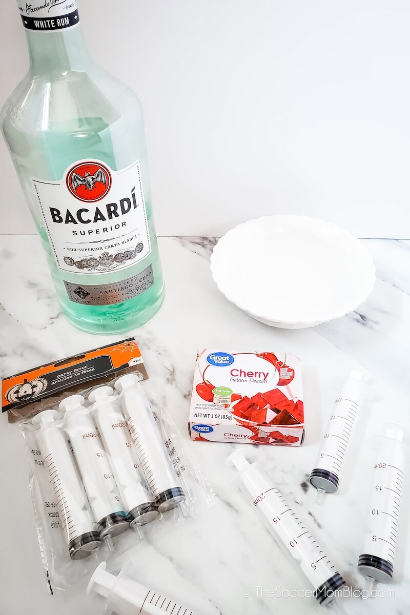 supplies needed to make syringe jello shots