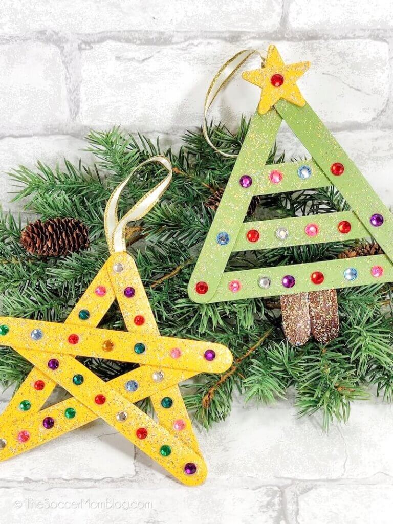 popsicle stick Christmas ornaments